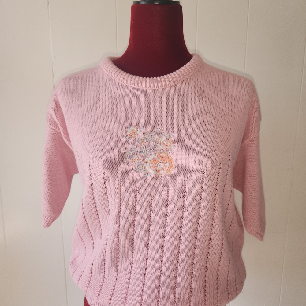 Vintage Anna Pink Knit Sweatshirt